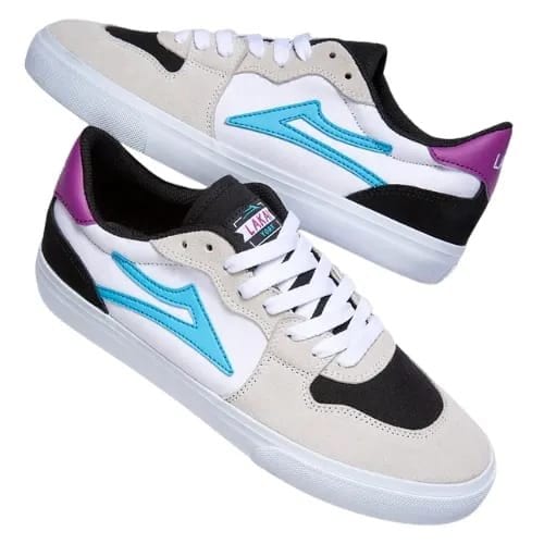 Zapatos lakai York White/Black Suede